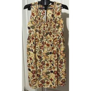 BG Intimates Yellow Beige Paisley Lounge Dress Size Medium